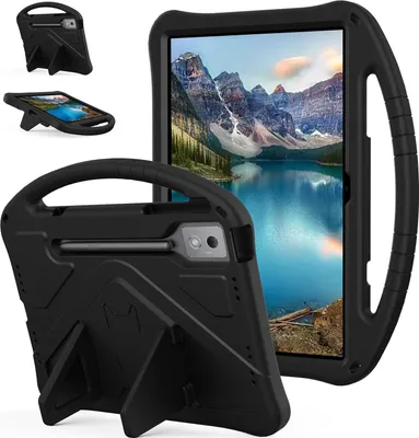 Obrázek produktu pro Dětské pouzdro pro Lenovo Idea Tab Pro 2025/Yoga Pad Pro/Yoga Tab Plus 12,7", EVA lehké nárazuvzdorné pouzdro s skládacím stojánkem a rukojetí černé