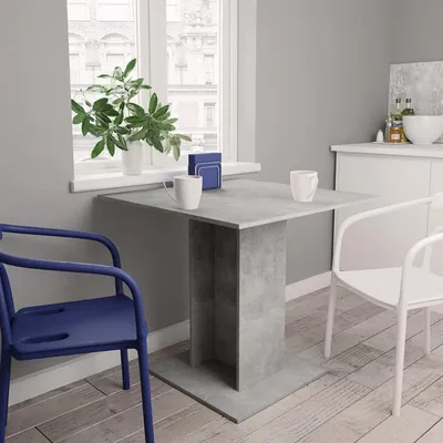 Produktbild von Esstisch Säulentisch Betongrau 80x80x75 cm Holzwerkstoff