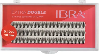 Produktbild von IBRA EXTRA DOUBLE Wimpern, Schwung C-0,10 - 10 mm, 1 Packung