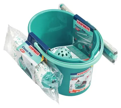 Obrázok produktu pre Leifheit 56792, Mop & bucket set, Kov, Plast, Viskóza, Tyrkysová, Biela, Samostatná nádrž, 12 L, 1,27 kg