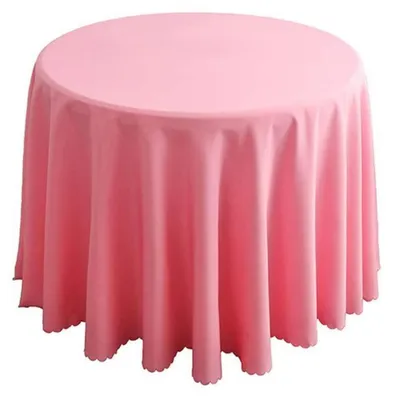 Obrázek produktu pro Kulatá ubrus z polyesteru, růžová, průměr 160 cm