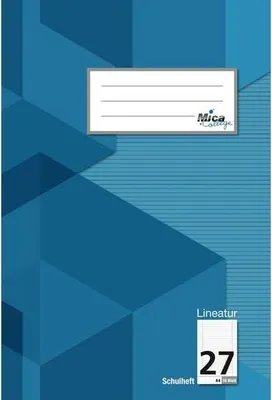 Produktbild von Schulheft A4 - Lineatur 27 - liniert mit Doppelrand - 16 Blatt