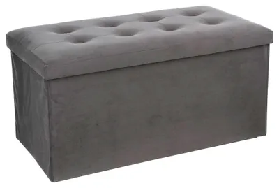 Produktbild von Puff VELVET grau 76x38x38 cm HOMLA