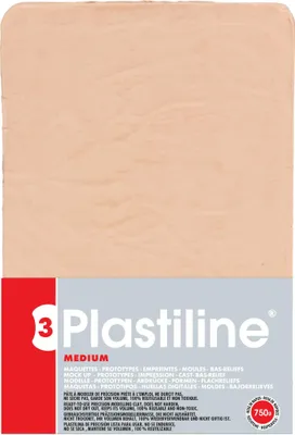 Produktbild von Plastiline Plastiline, Block 750g, Härtegrad 3 (medium) - Rosa 7255T