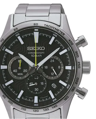 Produktbild von Seiko Herrenuhr SSB413P1 Silber Schwarz