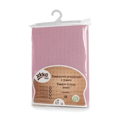 Immagine prodotto di XKKO BMB Lenzuolo per culla con elastico 120x60, rosa baby