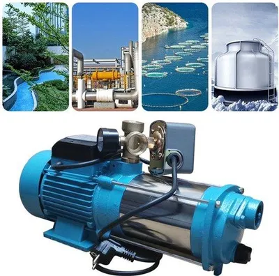 Obrázok produktu pre Centrifugálna pumpa – modrá – 1300 W – 4000 litrov/hodinu – z nehrdzavejúcej ocele – určená na záhradu a zavlažovanie