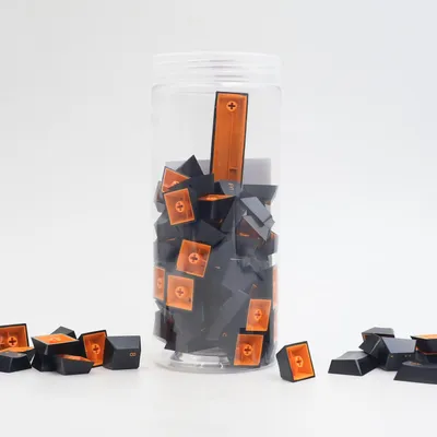 Produktbild von Akko Orange auf Schwarz ISO DE Tastenkappen-Set (119 Tasten)