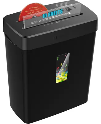 Produktbild von Zimilo Aktenvernichter P-4 Sicherheitsstufe, 8 Blatt Kreuzschnitt, Papier CD Kreditkarten Shredder mit 13L Korb, Überhitzungsschutz