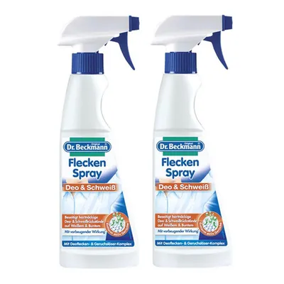 Produktbild von 2x Dr. Beckmann Flecken Spray Deo & Schweiß 250 ml - Entfernt aktiv Gerüche