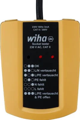 Zdjęcie produktu dla Wiha Steckdosentester 230 V AC, CAT II SB25561 (45220)