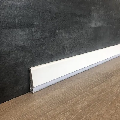 Produktbild von Licht - Sockelleiste / Licht - Fußleiste "Busca" 12 x 58 mm Folienummantelt weiß