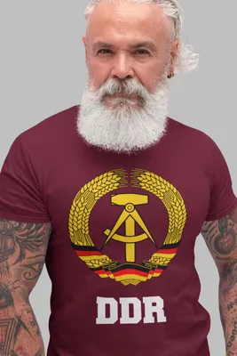 Produktbild von Herren DDR T-Shirt Burgundy XL
