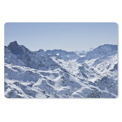 Produktbild von MuchoWow® Schreibtischunterlage Alpen - Berg - Schnee 60x40 cm - XXL Mauspad - Großes Mauspad