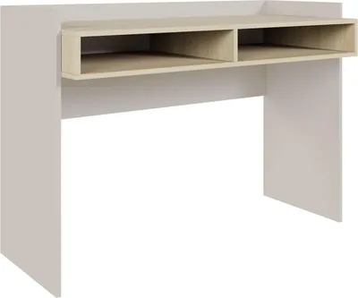 Obrázok produktu pre Selsey Tabise - písací stôl s dvoma priehradkami, kašmírová béžová / dubový vzhľad, 120 × 53 cm