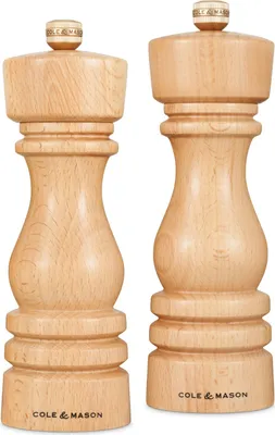 Produktbild von Cole & Mason H233008, Buche, Edelstahl, Holz, Pfeffer, Salz, 60 mm, 60 mm, 180 mm