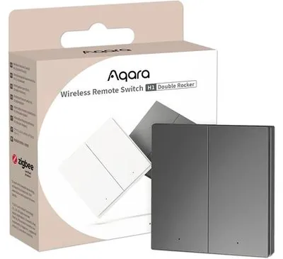 Produktbild von Aqara Wireless Remote Switch H1(Double Rocker) (HomeKit) gray