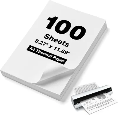 Produktbild von Thermodruckerpapier A4 100 Blatt, BPA-frei, schnelltrocknend, für Drucker