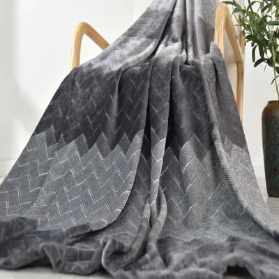 Produktbild von Wolldecke Plüschdecke LxB 200x150 cm Grau »Toronto« 230gr./m² Polyester Superweich Kuschelig, 2023800