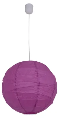 Produktbild von Pendelleuchte "TIBET" violett d: 40cm, Leuchtenschirm im Asia Style, aus Metall und Papier in violett, Ø 40 cm, für E27-Fassung