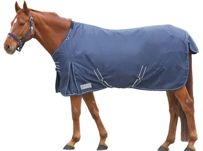 Produktbild von Outdoordecke Economic dunkelblau 200g Füllung Pferdedecke Stalldecke in 135