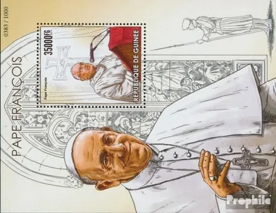 Produktbild von Briefmarken Guinea 2015 Mi Block 2573 (kompl. Ausgabe) postfrisch Papst Franziskus