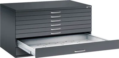 Produktbild von CP 7200 Planschrank schwarzgrau 8 Schubladen 135,0 x 96,0 x 76,0 cm