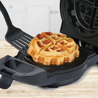 Zdjęcie produktu dla Power XL Waffle Star, 1 gof., Okrągły, Czarny, 18 cm, 0,8 m, 1090 W