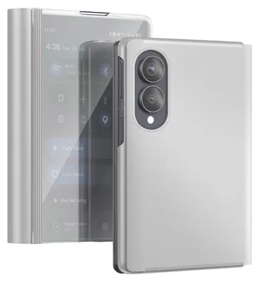 Immagine prodotto di Avizar, custodia a libro in Pelle finta per Galaxy Z Fold8, con funzione stand, colore argento