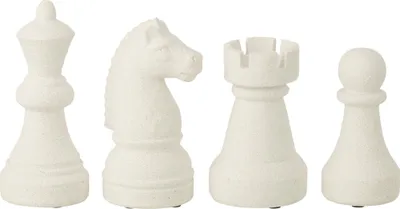 Produktbild von J-Line Schachfigur Polyresin Weiß Small Sortiert 4