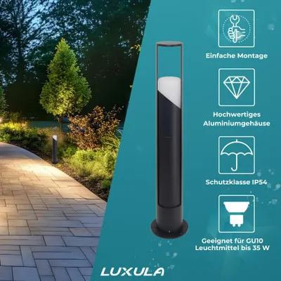Produktbild von LUXULA LED Wegeleuchte 10 W schwarz IP44