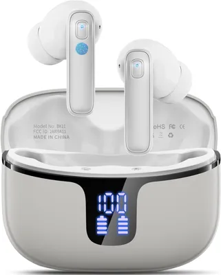 Produktbild von In-Ear Bluetooth Kopfhörer mit 4 ENC Mic, Kabellose Kopfhörer 40Std Bass Noise Cancelling Ear Buds, LED-Anzeige/USB-C, IP7 Wasserdicht
