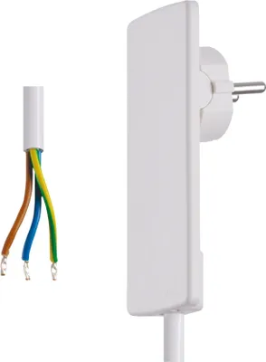 Zdjęcie produktu dla Płaska wtyczka EVOline Plug, wtyczka Schuko z kablem połączeniowym o długości 1,5 m