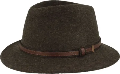 Immagine prodotto di Cappello da viaggio in feltro per bambini con finiture in Pelle finta di Hut-Breiter, grigio, taglia 49