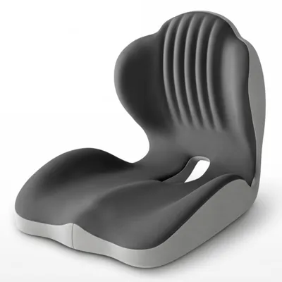 Image de Coussin de siège ergonomique avec support lombaire, en mousse viscoélastique