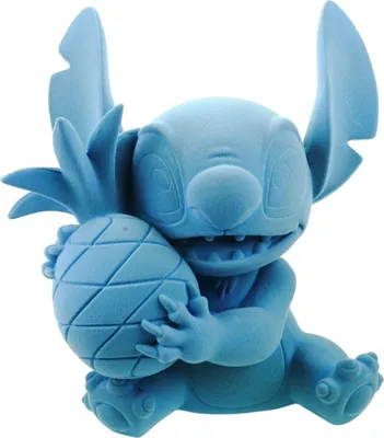Produktbild von Stitch Gartenfigur blau beflockt 18x17 cm Offiziell lizenzierte Disney Dekofigur
