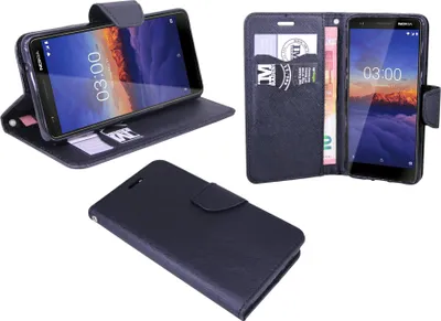 Obrázok produktu pre Nokia 3.1 2018 puzdro na mobilný telefón vreckové flipové puzdro ochranné puzdro na smartfón čierne