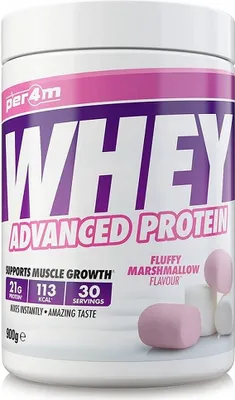 Produktbild von Per4m Whey Protein - 900g-Dose Fluffy Marshmallow