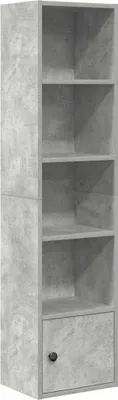 Obrázek produktu pro vidaXL Knihovna betonová šedá 31x24x127 cm materiál na bázi dřeva