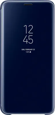 Image de Folio pour Samsung Galaxy S9 Clear View Cover avec fenêtre transparente Fonction Stand Bleu Samsung