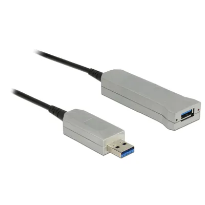 Produktbild von DeLOCK 50m USB3.0-A + USB Micro-B/USB3.0-A, 50 m, USB A, USB A/Micro-USB B, USB 3.2 Gen 1 (3.1 Gen 1), Männlich/Weiblich, Schwarz, Silber