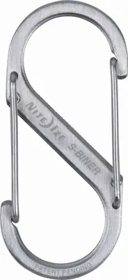 Image de Mousqueton double entrée inox argenté 5cm 4,5kg nite ize
