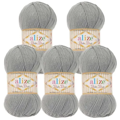 500g Alize Baby Best 344 grau