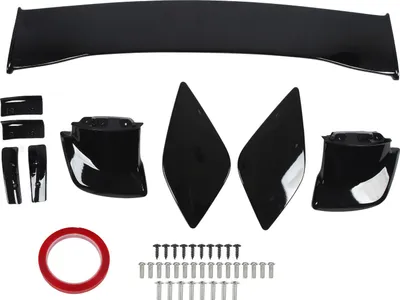 Immagine prodotto di Ala spoiler posteriore, copertura nera lucida, ricambio per Subaru WRX STi 2015-2021