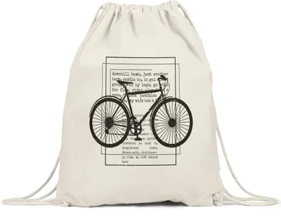 Produktbild von Fahrrad Turnbeutel Gymsack Rennrad Geschenk Fahrradfahrer Radfahrer Fahrradfahrerin mit Fahrradmotiv Bike