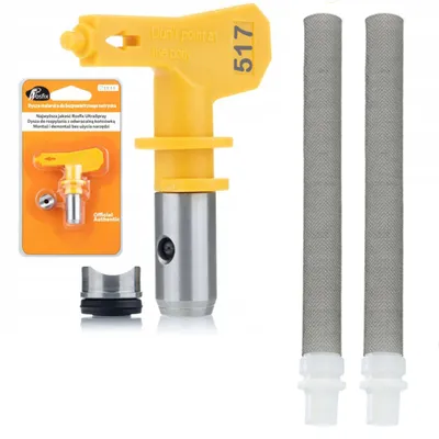 Immagine prodotto di Rosfix Ugello per Vernice Ultra Spray Modello 517 + 2 Filtri Bianchi a Dito da 60 Mesh per Spruzzatore di Vernice 1 Pz.