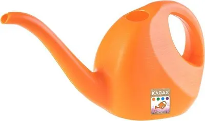 Produktbild von Unyqoos® Gießkanne 2 l – kleine Kunststoff-Gießkanne mit langer Tülle, für Zimmer- & Gartenpflanzen, innen & außen, orange