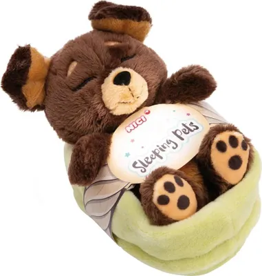 Obrázok produktu pre Nici Soft Toy Dog Brown sleeping in basket (Dodacia lehota: 7 pracovných dní)