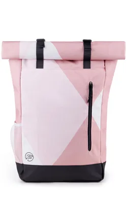 Produktbild von Forrider Rolltop Rucksack - Der Rucksack, der kann was du willst! Verstecktes Laptopfach, ideal für Uni, Sport, Arbeit oder Freizeit, Navy, Rosa 30L
