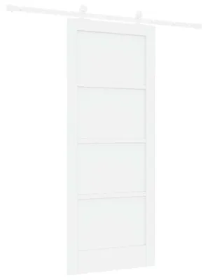 Produktbild von Schiebetür Weiß 83 x 202 cm Massives Kiefernholz